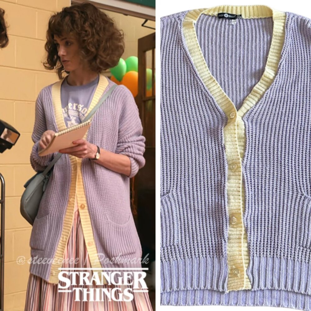 RARE Daisy Street Oversized Pastel Knit Cardigan ASO Nancy Wheeler